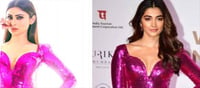 Pooja Hegde Vs Mouni Roy - Who wore pink Jad Ghandour sequinned gown better ?